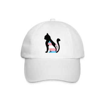 Trans Katzenbaby - Baseballkappe - Weiß/Weiß - Vorne