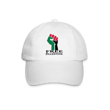 Zeichnen der palästinensischen Symbolflagge Paläst - Baseballkappe - Weiß/Weiß - Vorne