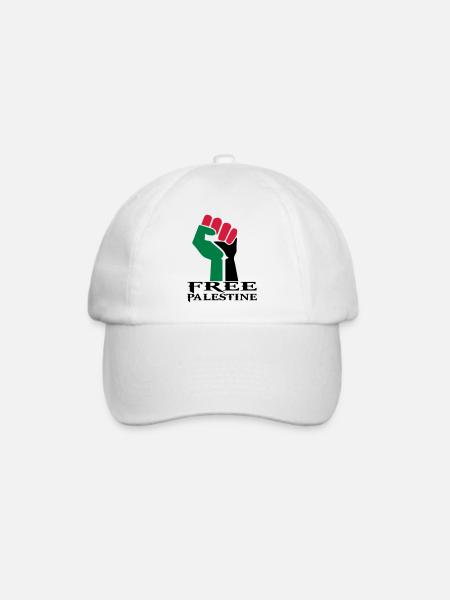 Zeichnen der palästinensischen Symbolflagge Paläst - Baseballkappe - Weiß/Weiß