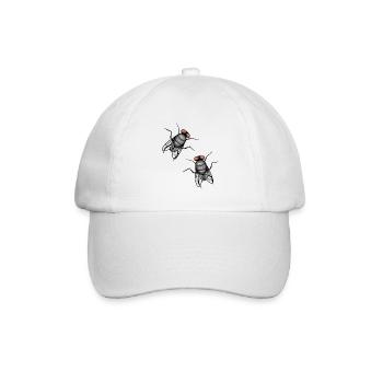 Fliege Fliegen Insekten Insekt Tiere Ungeziefer - Baseballkappe - Weiß/Weiß - Vorne