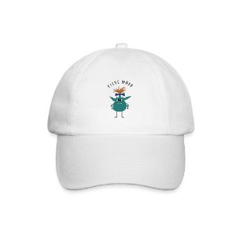 Fiese Möpp - Baseballkappe - Weiß/Weiß - Vorne