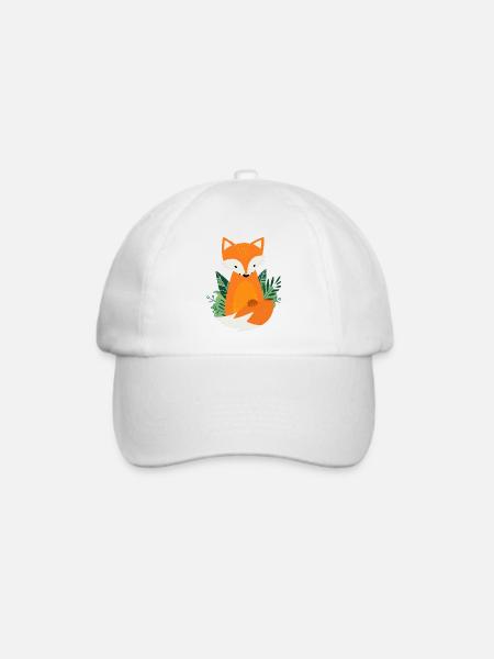 Kleiner Fuchs im Wald - weiß - Baseballkappe - Weiß/Weiß