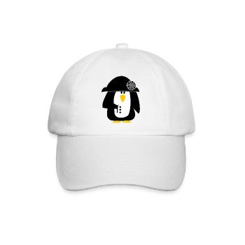 Napoleon Pinguin / Penguin Bonaparte (DDP) - Baseballkappe - Weiß/Weiß - Vorne