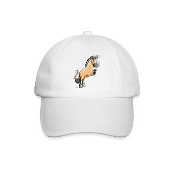 Lustiger Norweger - Baseballkappe - Weiß/Weiß - Vorne