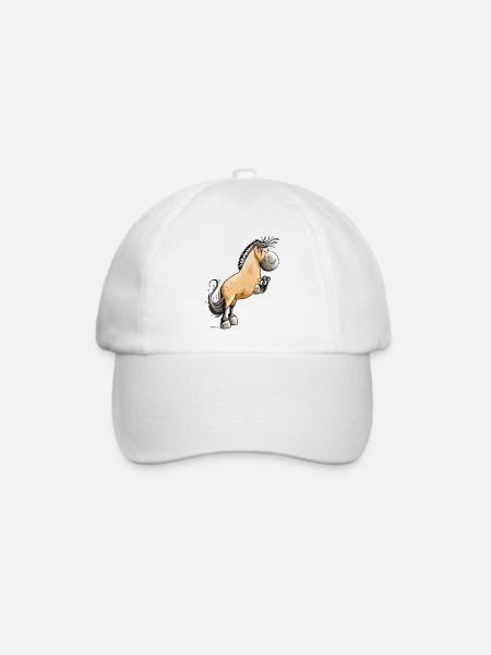 Lustiger Norweger - Baseballkappe - Weiß/Weiß
