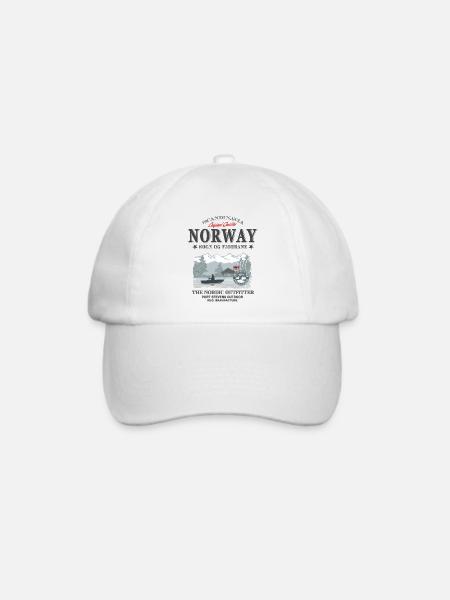 Norway Fishing - Baseballkappe - Weiß/Weiß