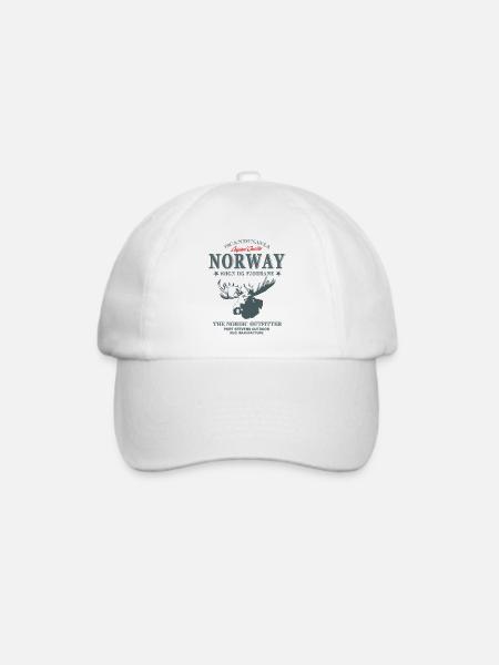 Norway Moose - Baseballkappe - Weiß/Weiß