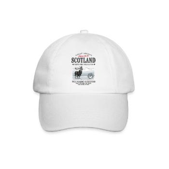 Scotland - Deer - Hirsch - Baseballkappe - Weiß/Weiß - Vorne