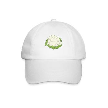 Blumenkohl Gemüse Speise Vegan - Baseballkappe - Weiß/Weiß - Vorne