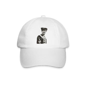 Mustafa Kemal Atatürk - Baseballkappe - Weiß/Weiß - Vorne