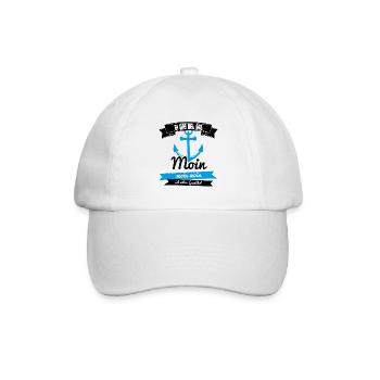 Moin Bei Uns Heißt Das Moin. Moin Moin Gesabbel - Baseballkappe - Weiß/Weiß - Vorne