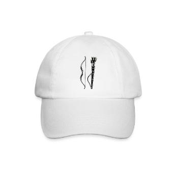 Bogen Bogenschießen Pfeil und Bogen Sport - Baseballkappe - Weiß/Weiß - Vorne