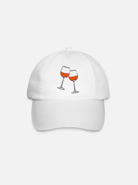 rotwein glaeser - Baseballkappe - Weiß/Weiß