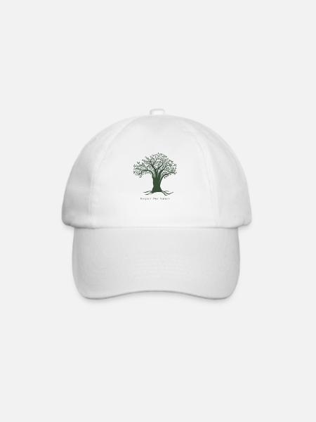 respect our nature - Baseballkappe - Weiß/Weiß