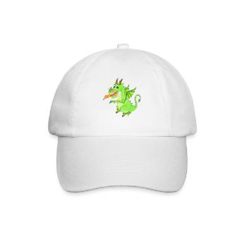 Drache - Baseballkappe - Weiß/Weiß - Vorne