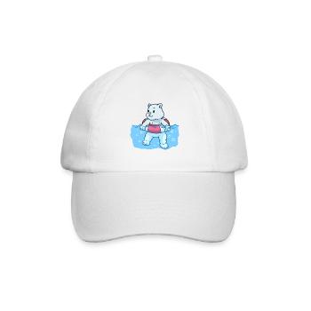 Baby Eisbär Schwimmring Kinder Kind schwimmen - Baseballkappe - Weiß/Weiß - Vorne