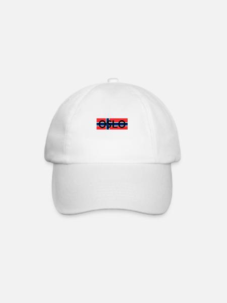 Oslo Norwegen - Baseballkappe - Weiß/Weiß