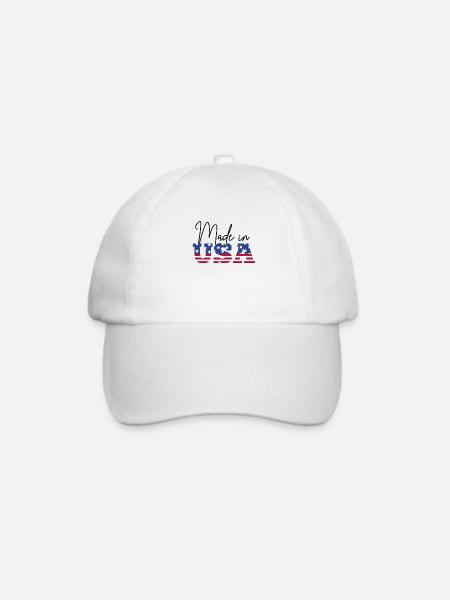 Made in USA - Baseballkappe - Weiß/Weiß