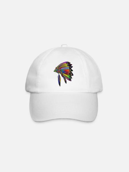 native american - Baseballkappe - Weiß/Weiß