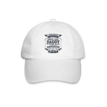 Super cooler Daddy von A Freaking Awesome - Baseballkappe - Weiß/Weiß - Vorne