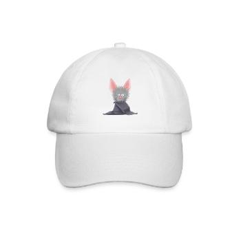 Fledermaus Nachtschwärmer Blutsauger Wildtier Baby - Baseballkappe - Weiß/Weiß - Vorne