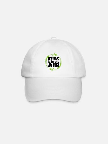 Gestank liegt in der Luft - Stink is in the air - Baseballkappe - Weiß/Weiß