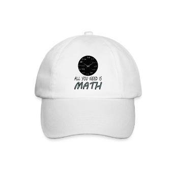Mathe Mathematik - Baseballkappe - Weiß/Weiß - Vorne