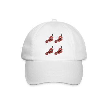 rote johannisbeere - red currant - Baseballkappe - Weiß/Weiß - Vorne