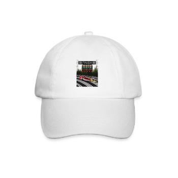 Rennwagen Autorennen - Baseballkappe - Weiß/Weiß - Vorne