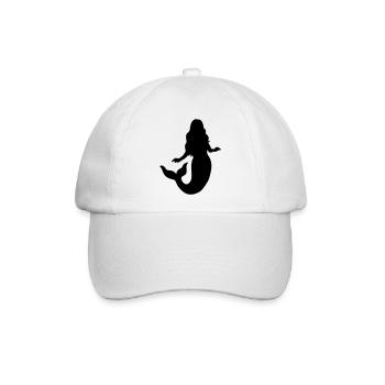 Meerjungfrau, Meerjungfrau, Sirène, Meerjungfrau, Sirene - Baseballkappe - Weiß/Weiß - Vorne