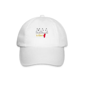 Be different / Vögel / Sprüche / Trend - Baseballkappe - Weiß/Weiß - Vorne