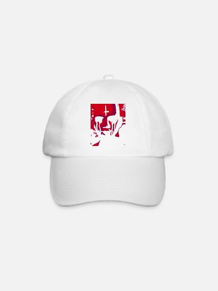 Weinende Puppe rot - Baseballkappe - Weiß/Weiß