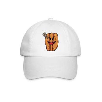 Nüsse Nuss Vegan Speise - Baseballkappe - Weiß/Weiß - Vorne