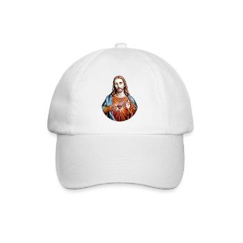 Jesus Christ * Jesus Christus Gemälde - Baseballkappe - Weiß/Weiß - Vorne