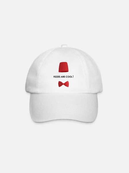 Fezzes sind cool - Baseballkappe - Weiß/Weiß