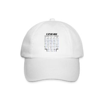Japanische Katakana Lernen Anime Manga Japan Fans - Baseballkappe - Weiß/Weiß - Vorne