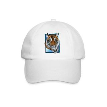 bengalischer Tiger - Baseballkappe - Weiß/Weiß - Vorne