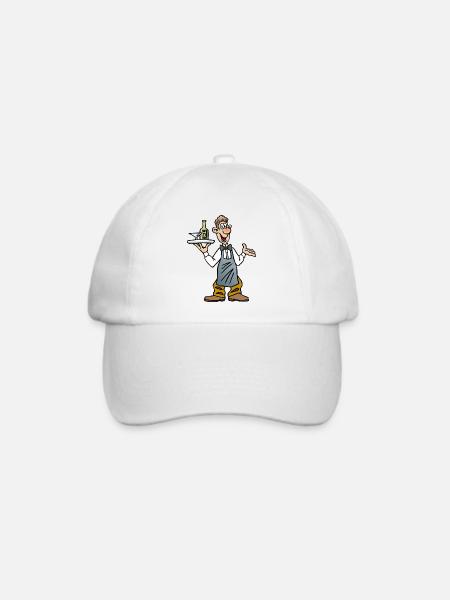 Kellner Ober - Baseballkappe - Weiß/Weiß