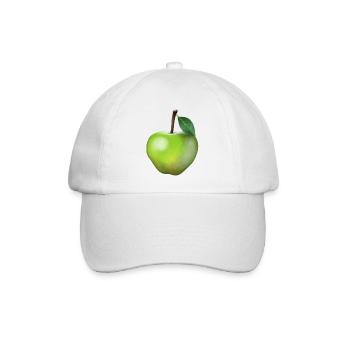 Grüner Apfel - Baseballkappe - Weiß/Weiß - Vorne