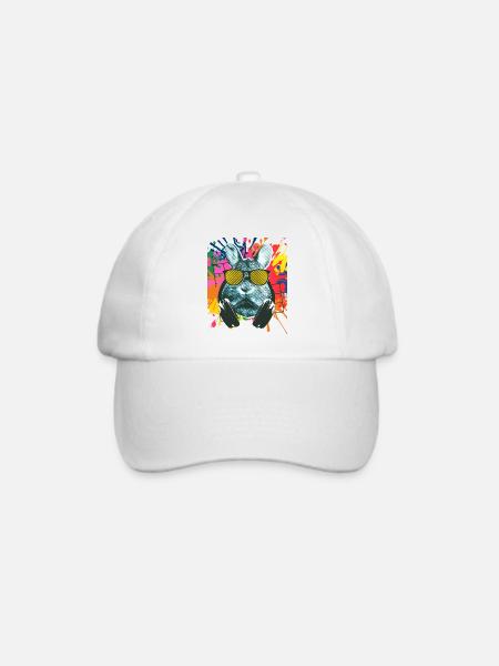 Cool Rabit Sunglasses süßer Hase rabbit - Baseballkappe - Weiß/Weiß