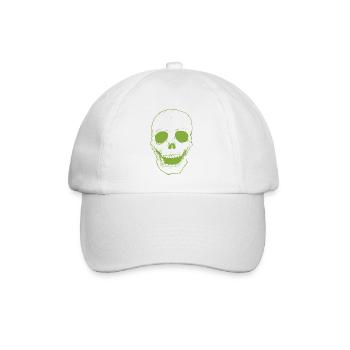 Green Skull - Baseballkappe - Weiß/Weiß - Vorne