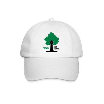 Wald statt Asphalt Fridays for Future Save Planet - Baseballkappe - Weiß/Weiß - Vorne