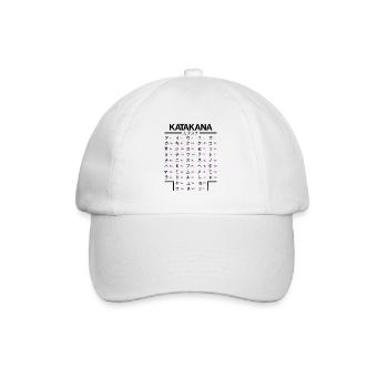 Japanisch Lernen Katakana Anime Manga Japan Fans - Baseballkappe - Weiß/Weiß - Vorne
