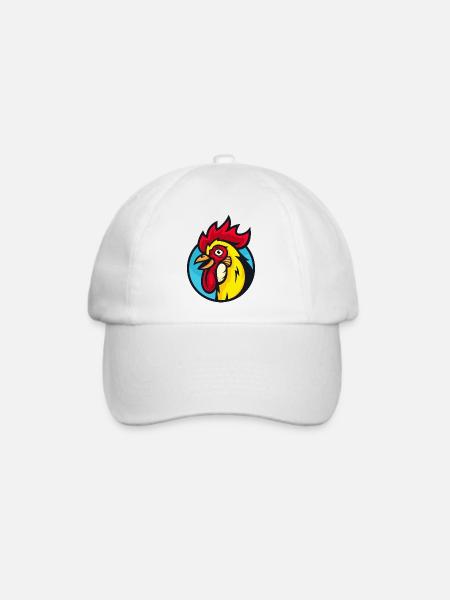 Hahn - Baseballkappe - Weiß/Weiß