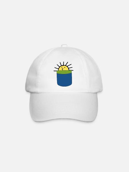 Sonne - Baseballkappe - Weiß/Weiß