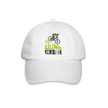 Mountainbike Downhill heizen MTB Fahrer Geschenk - Baseballkappe - Weiß/Weiß - Vorne
