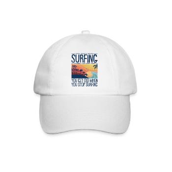 Surfen Surfer Surfergirl Surfbus Surfbrett - Baseballkappe - Weiß/Weiß - Vorne