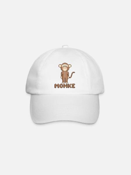 MONKE - Baseballkappe - Weiß/Weiß