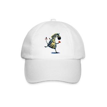 Zebra - Baseballkappe - Weiß/Weiß - Vorne