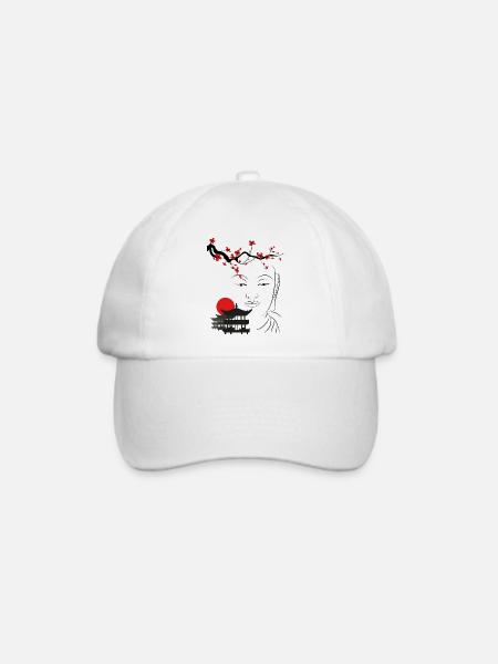 Buddha - Baseballkappe - Weiß/Weiß
